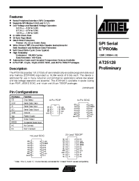 Datasheet AT25128-10PC производства ATMEL